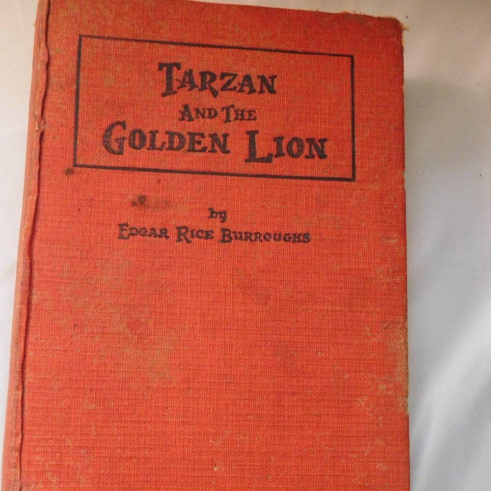 ANTIQUE BOOK TARZAN AND THE GOLDEN LION BY EDGAR RICE BURROUGHS 1923
